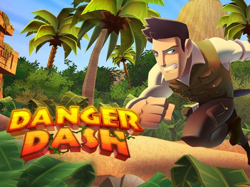Exciting scene from Danger Dash with a jungle adventure