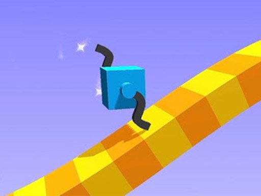 Exciting scene from Draw Climber Online with colorful drawings and racing blocks