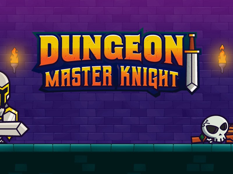 A brave knight battling monsters in a dark dungeon