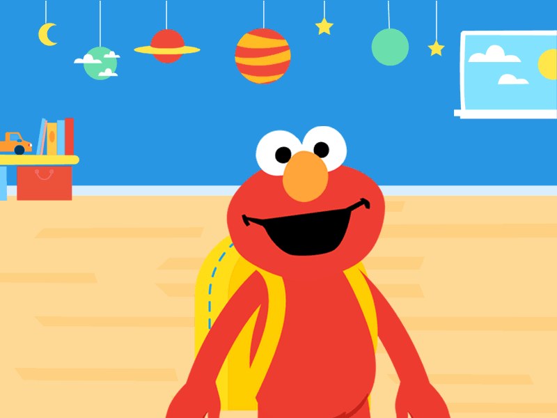 Elmo and friends enjoying fun school activities together