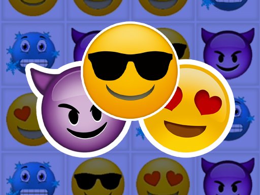 Colorful and fun Emoji Match 3 game with vibrant emojis
