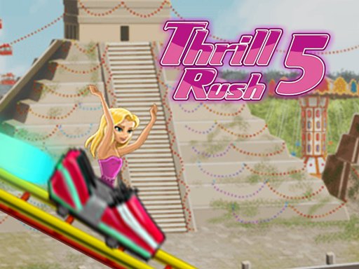 Exciting scene from Scary Roller Coaster 5 with thrilling loops and steep drops