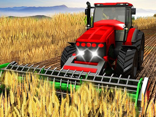 Farming Simulator — a vibrant scene of a tractor working on a farm