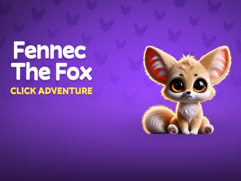 Fennec the Fox exploring cosmic worlds in a vibrant desert