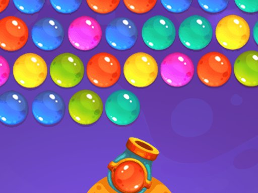 Exciting scene from FGP Bubbleshooter with colorful bubbles flying