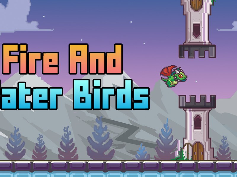 Exciting scene of Fire And Water Birds navigating obstacles