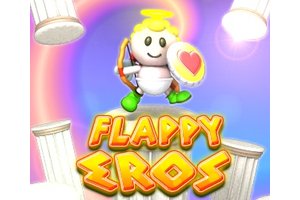 Flappy Eros — cute angel flying through colorful hearts and obstacles