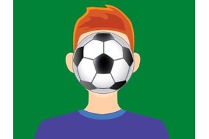 Exciting scene of kids juggling a soccer ball with amazing tricks