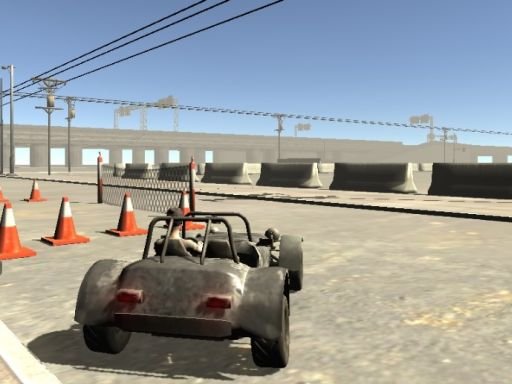 Exciting scene from Free Rally with cars jumping and racing wildly