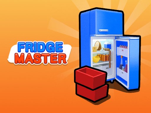 Fridge Master — a colorful game scene with a fridge filled with food