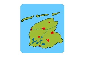 Exciting screenshot of the Friesland Province Geography game with a colorful map