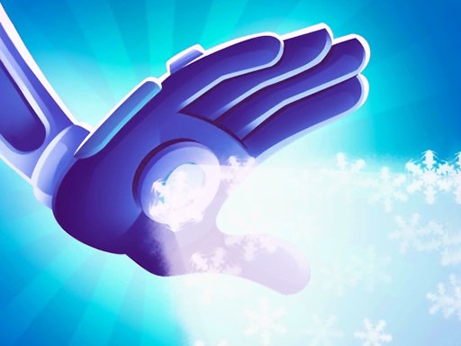 Frozen Sam in action using his freezing powers in a colorful game world