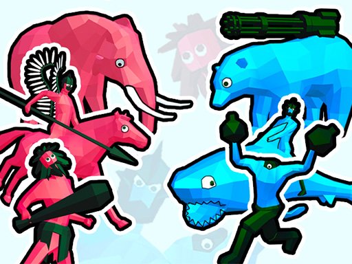 Funny Battle Simulator 2 — chaotic battle scene with unique troops