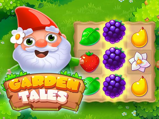 Colorful screenshot of Garden Tales with vibrant jewels and flowers