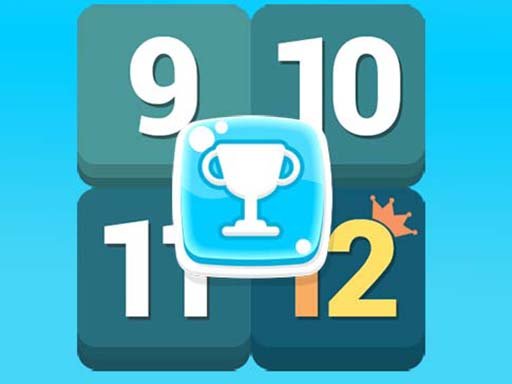 Screenshot of Get 12 showing colorful number tiles merging together
