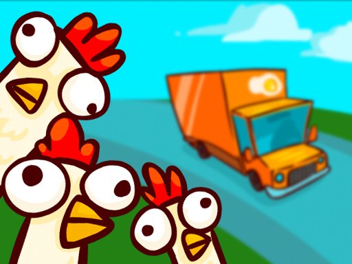 Exciting scene of chickens crossing a busy highway in Go Chicken Go