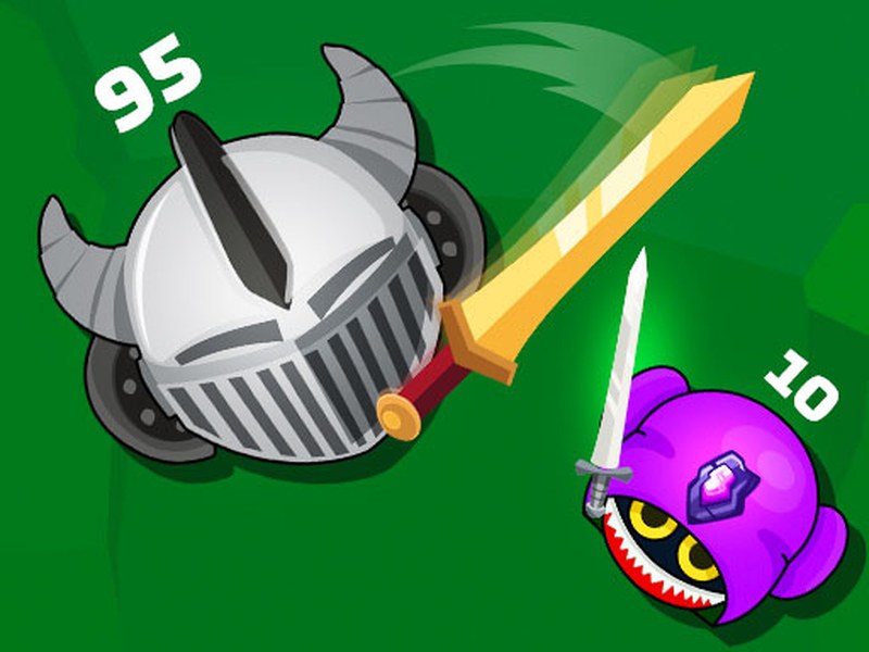 Epic battle scene in Grow Wars.io with colorful characters