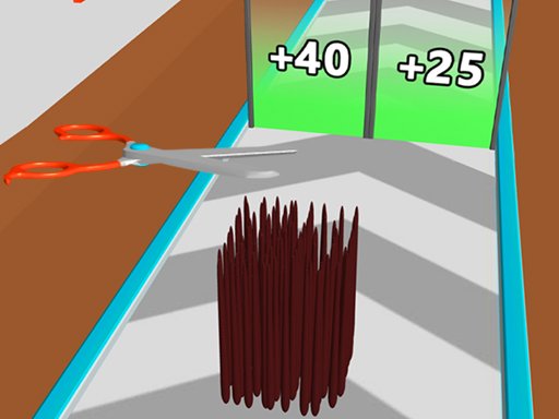 Colorful scene from Hair Stack 3D with hair collecting fun