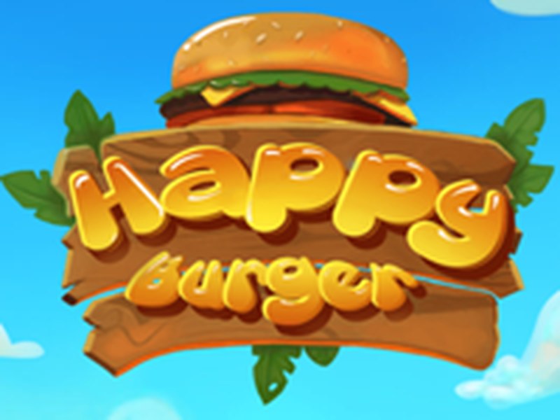 Happy Burger game screenshot featuring colorful burgers and fun characters