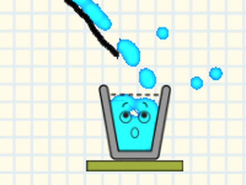 Happy Glass 2 game screenshot showing a cheerful glass filling with water