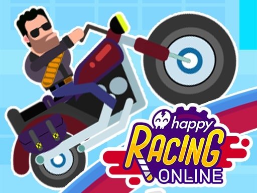 Exciting scene from Happy Racing Online with colorful vehicles racing