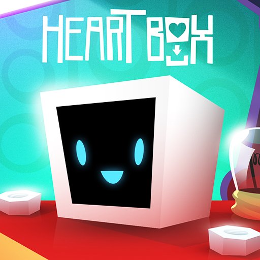 Colorful scene from Heart Box featuring Robby the robot solving puzzles