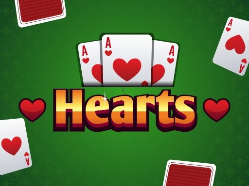 Exciting game of Hearts with cards spread out on a table