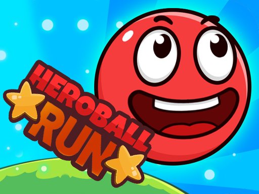 Exciting scene from Heroball Run with a red ball jumping over obstacles
