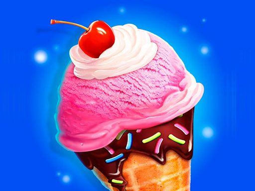 Colorful ice cream sundaes with various toppings and flavors