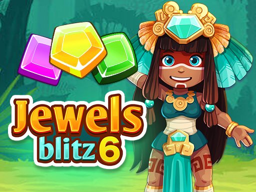 Colorful gems sparkle as you match them in Jewels Blitz 6