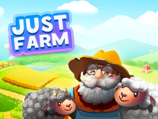 Just Farm — a vibrant scene of sheep on a sunny farm