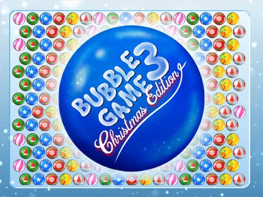 Christmas Bubbles game with colorful festive bubbles flying up