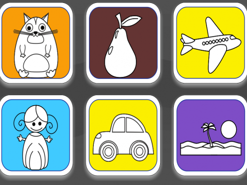 Coloring Book — kids happily coloring vibrant pictures online