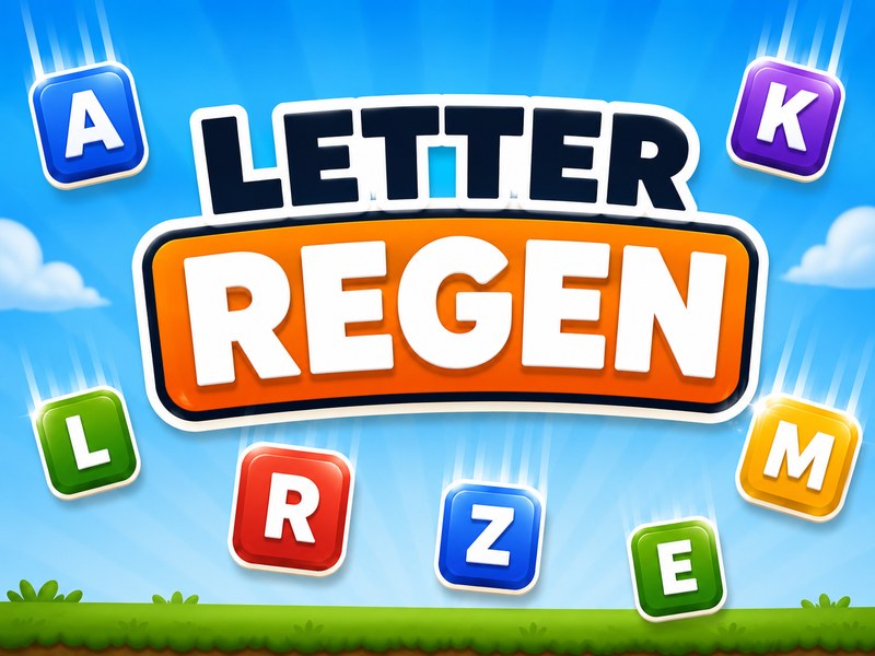Letter Rain — colorful letters falling from the top of the screen