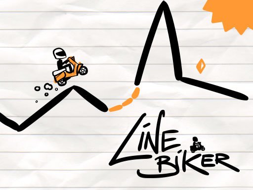 Line Biker — exciting scene of a biker performing stunts