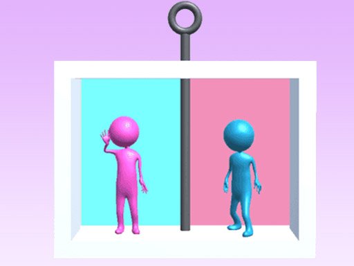 Colorful scene of Love Pins gameplay with characters and obstacles