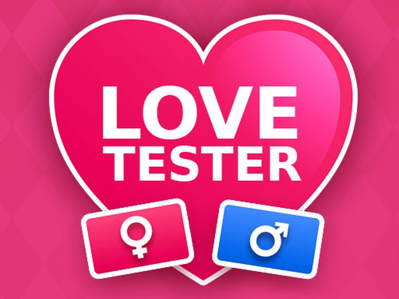 Love Tester 3 — fun game screenshot with hearts and names