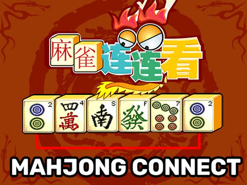 Mahjong Connect game board with colorful tiles and symbols