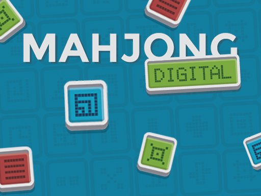 Screenshot of Mahjong Digital featuring colorful digital tiles