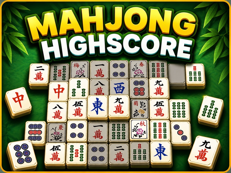 Mahjong Highscore — vibrant gameplay screenshot with colorful tiles
