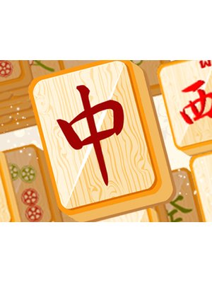Screenshot of Mahjong Jong with colorful tiles and a serene background