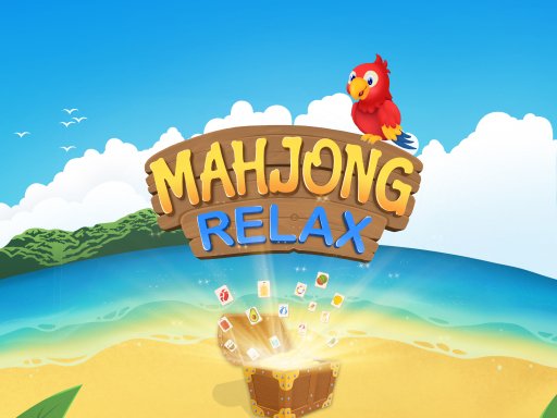 Colorful Mahjong Relax game with summer-themed tiles and a beach vibe