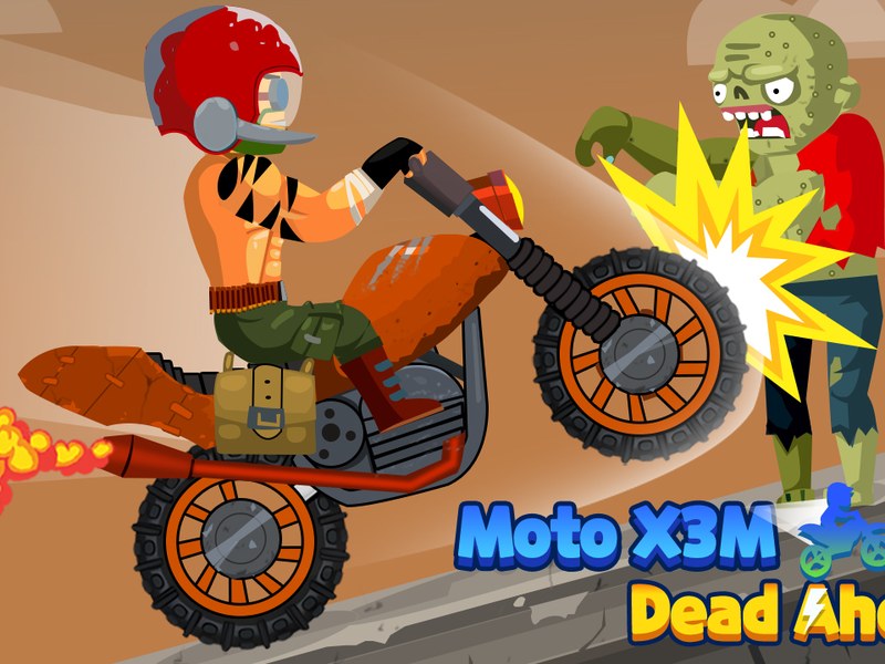Exciting scene from Moto X3M Dead Ahead with thrilling motorcycle stunts
