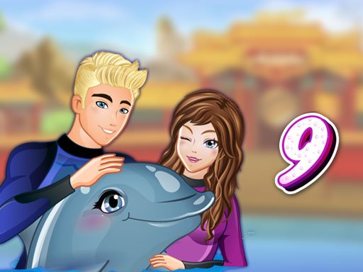 Exciting scene from My Dolphin Show 9 featuring a dolphin performing tricks