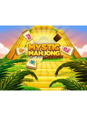 Colorful Mahjong tiles with magical symbols in action
