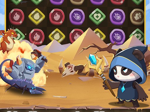 Panda Legend — colorful scene with cute pandas solving puzzles