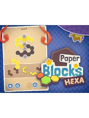 Colorful hexagonal puzzle game with vibrant blocks