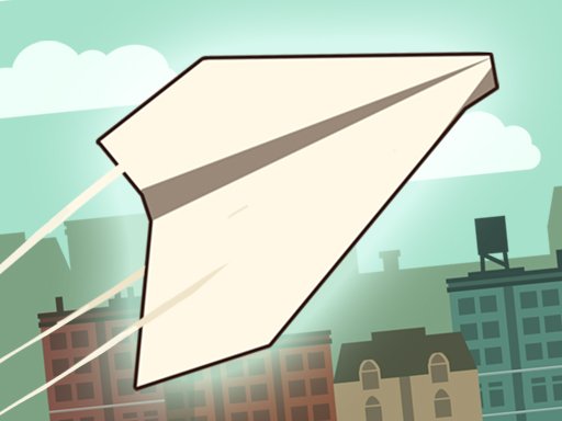 Colorful scene of a paper airplane soaring through vibrant landscapes