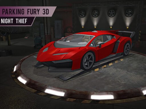 Exciting scene from Parking Fury 3D: Night Thief with cars and a city at night