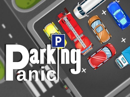 Parking Panic — colorful chaotic parking garage scene